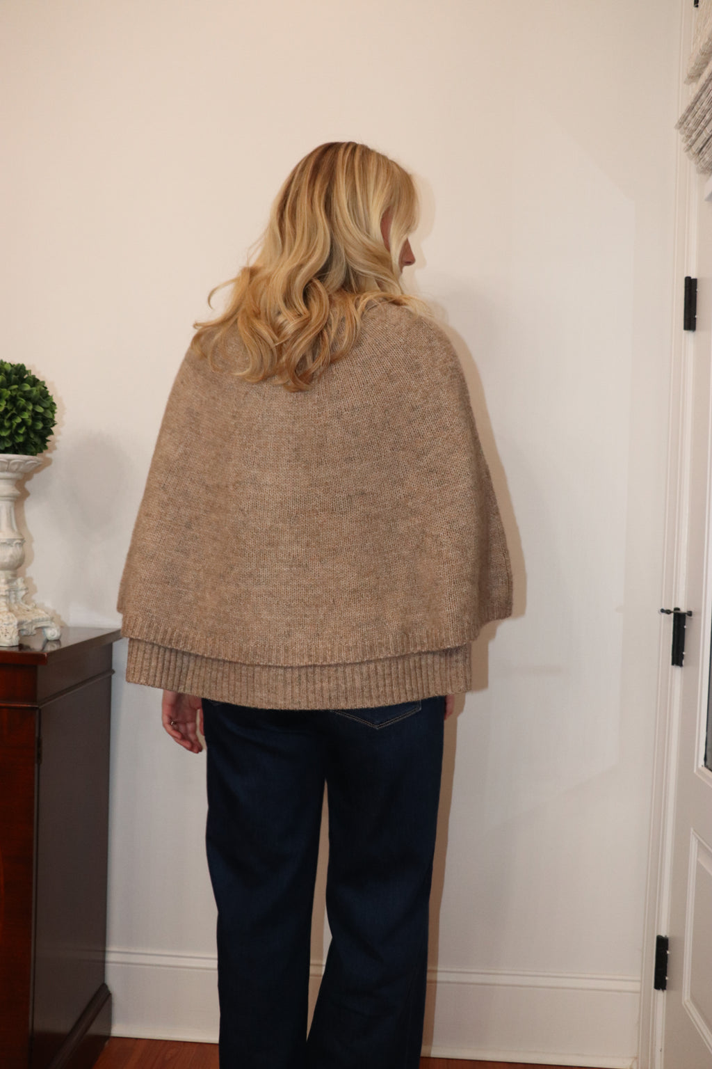 Magnolia Cape Cardigan - Taupe