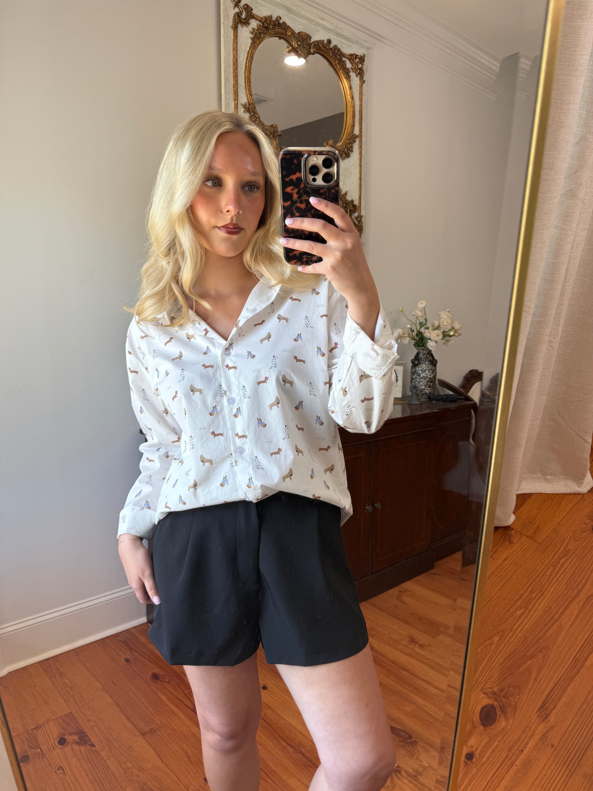 Brigitte Printed Button Down