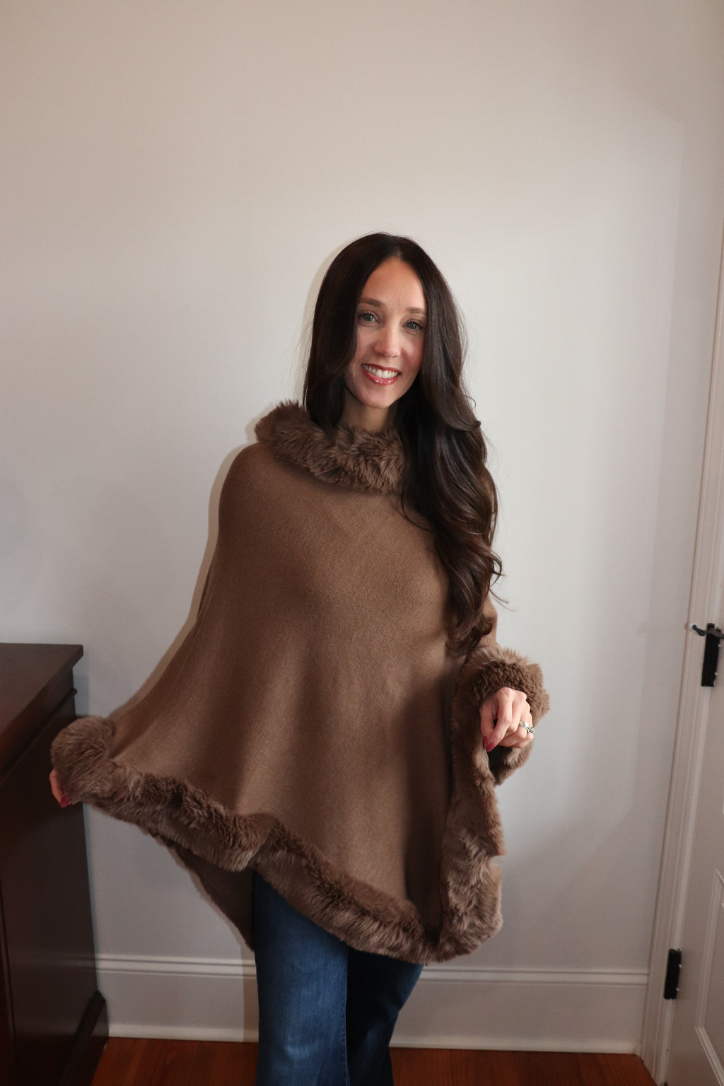 Kimberly Fur Poncho
