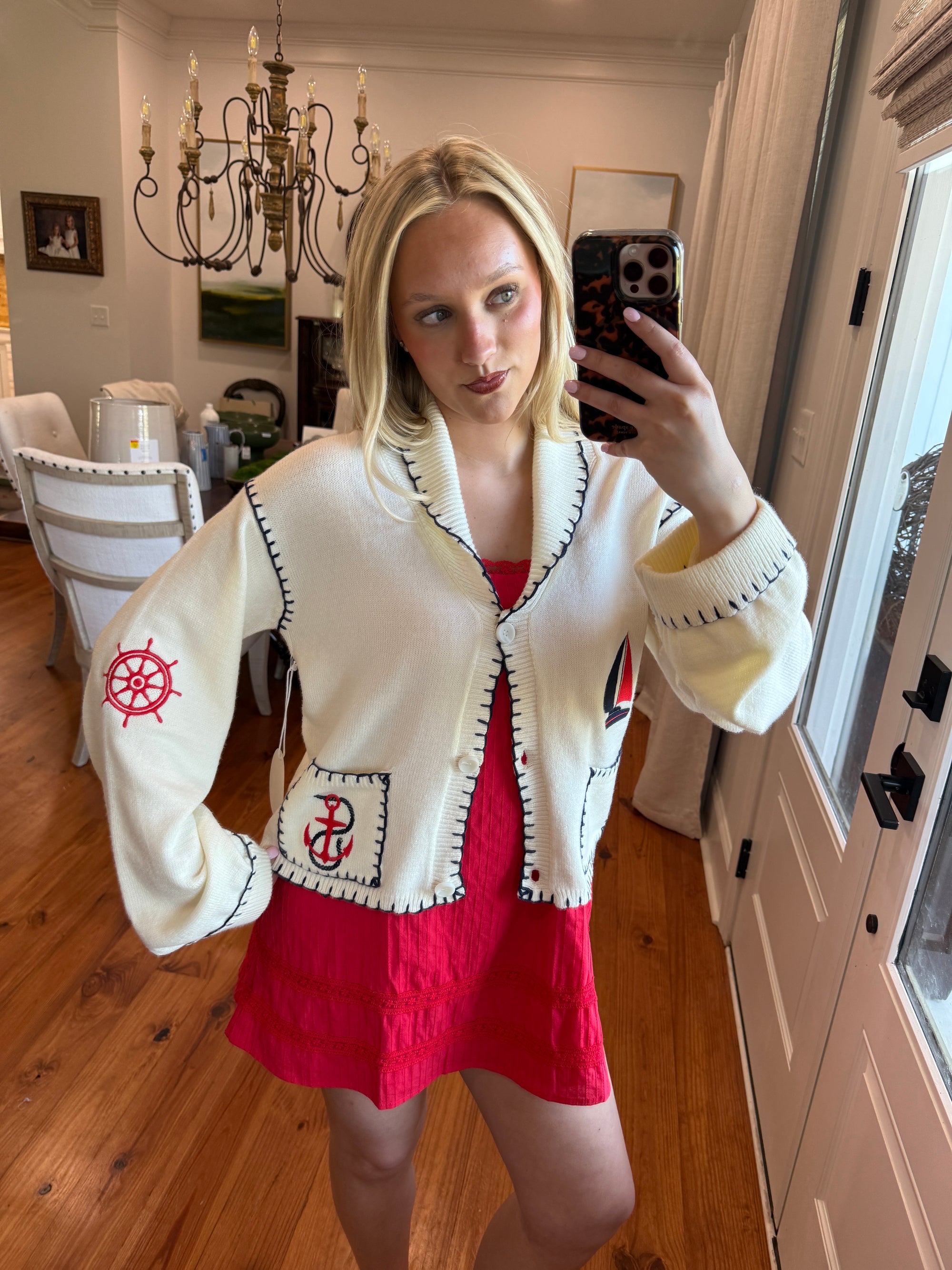Harbor Embroidered Cardigan