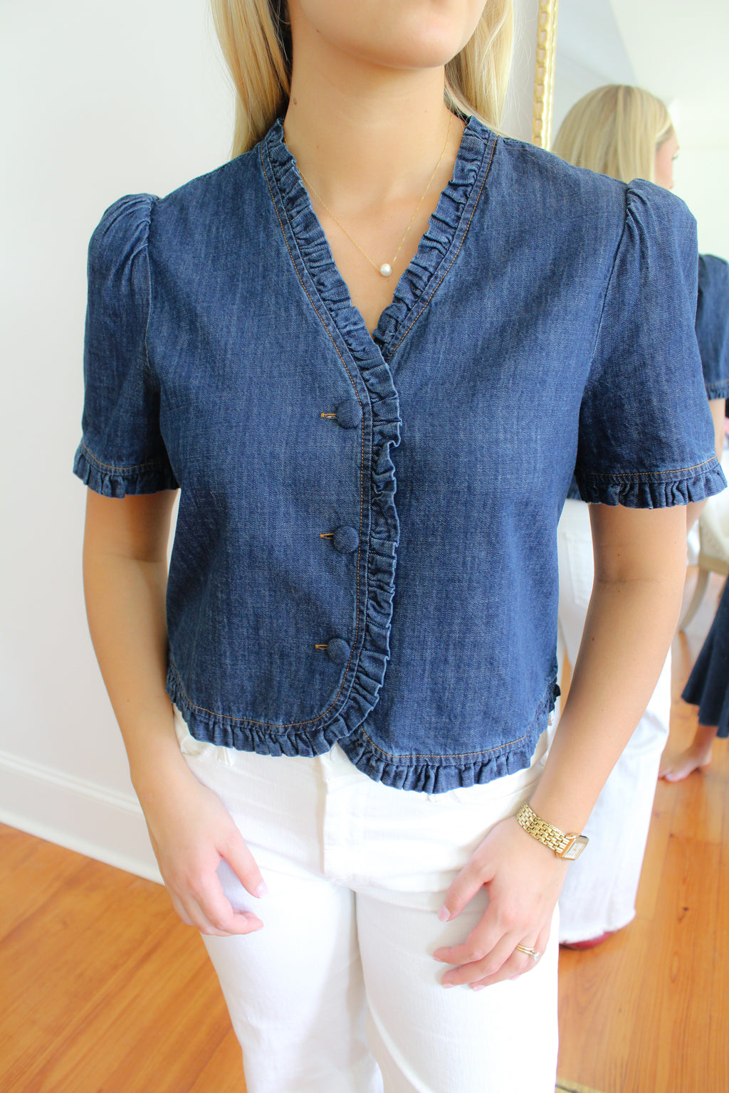 Nettie Denim Top