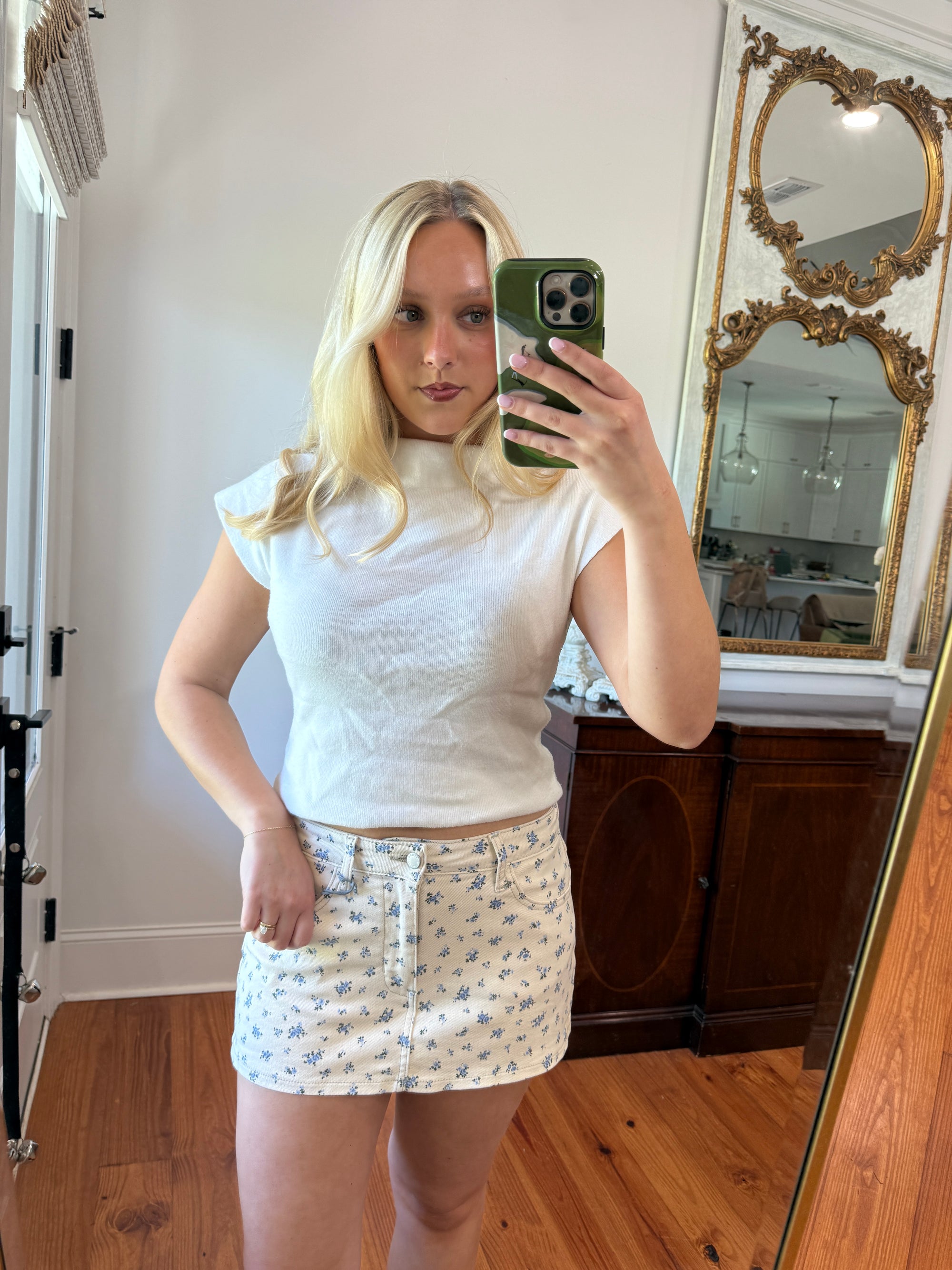Daisy Denim Mini Skirt
