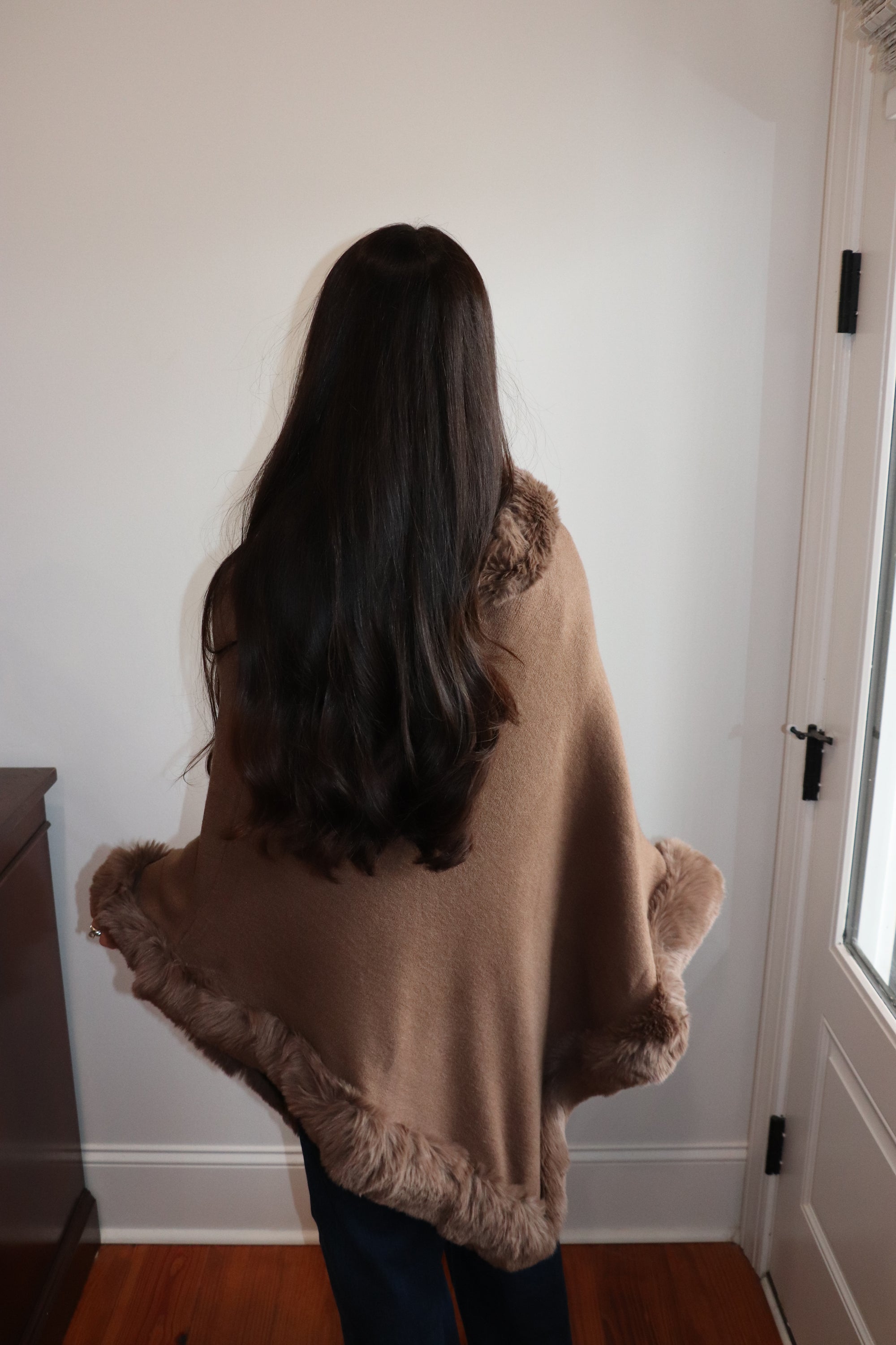 Kimberly Fur Poncho