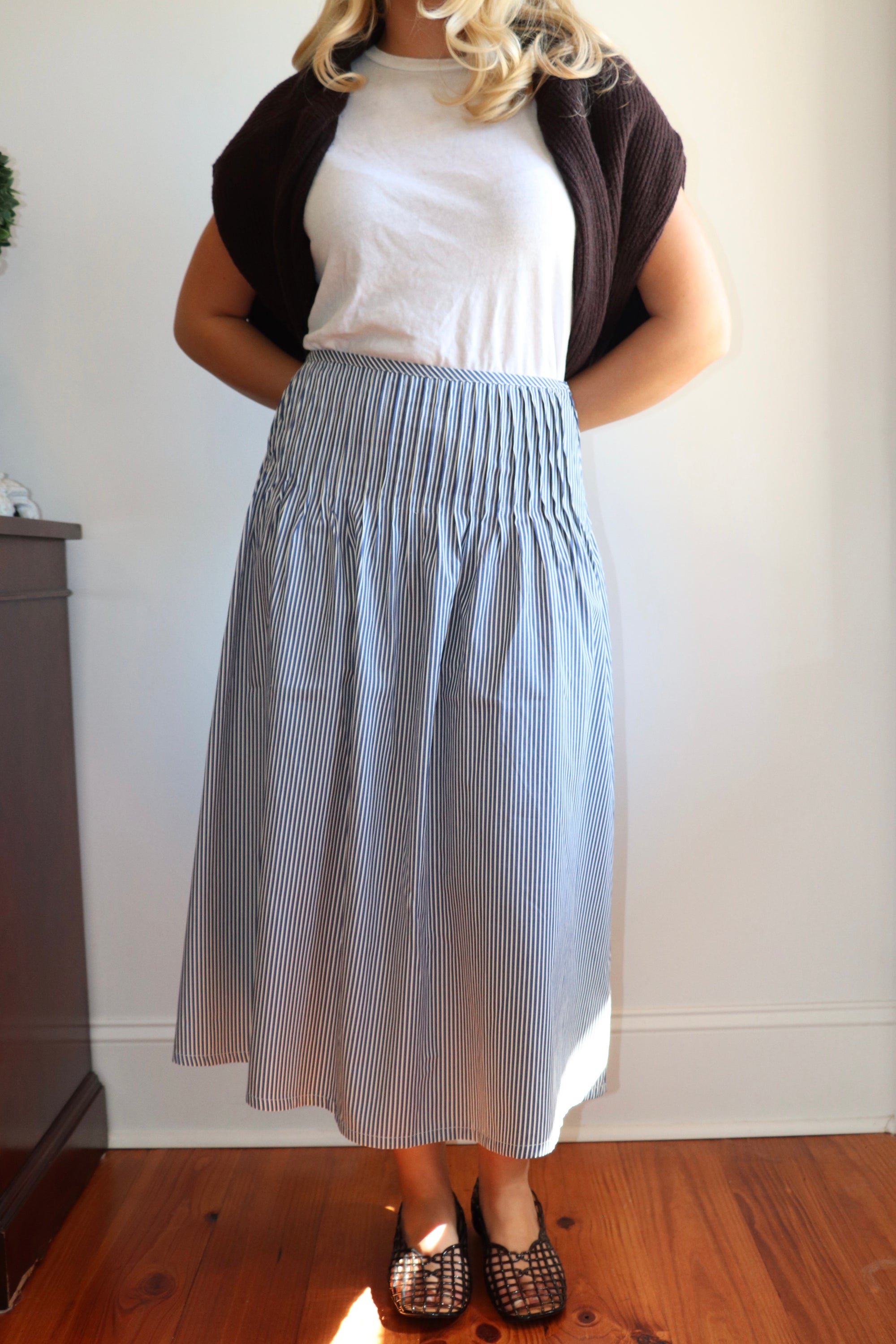 Kathleen Pinstripe Skirt