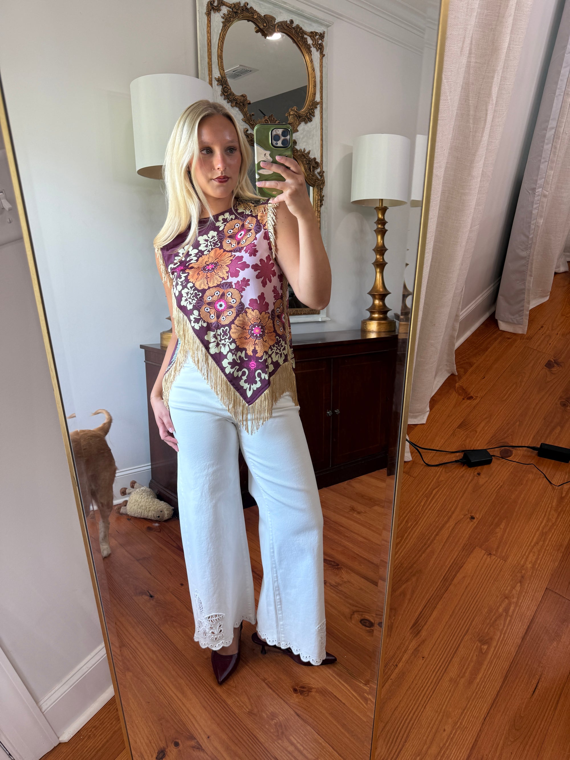 Monarch Fringe Top