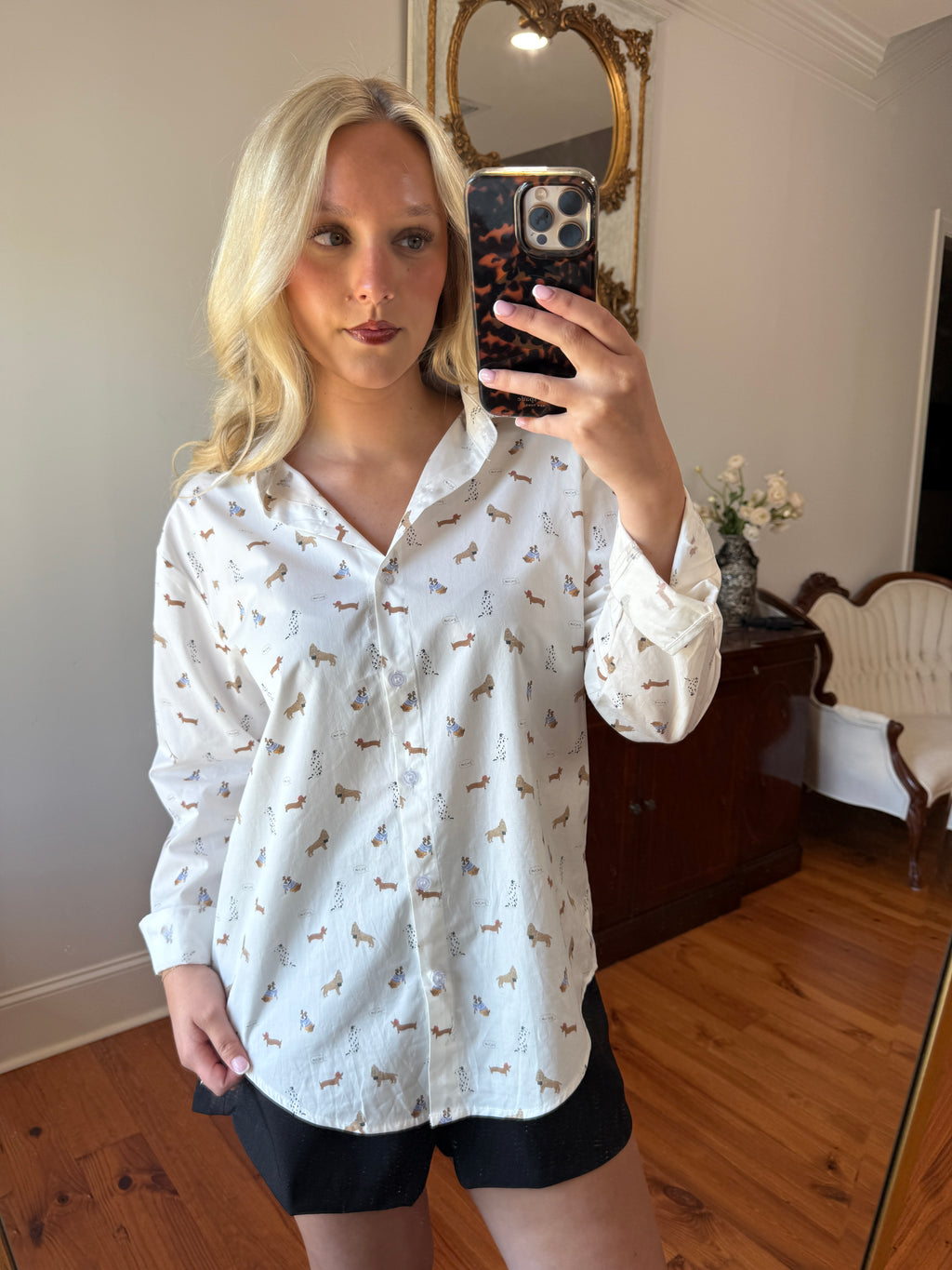 Brigitte Printed Button Down