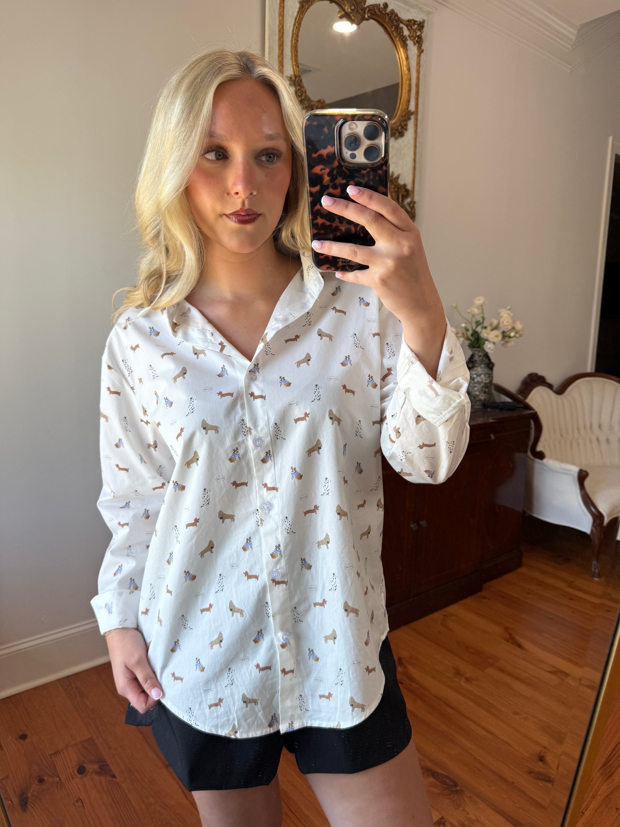 Brigitte Printed Button Down