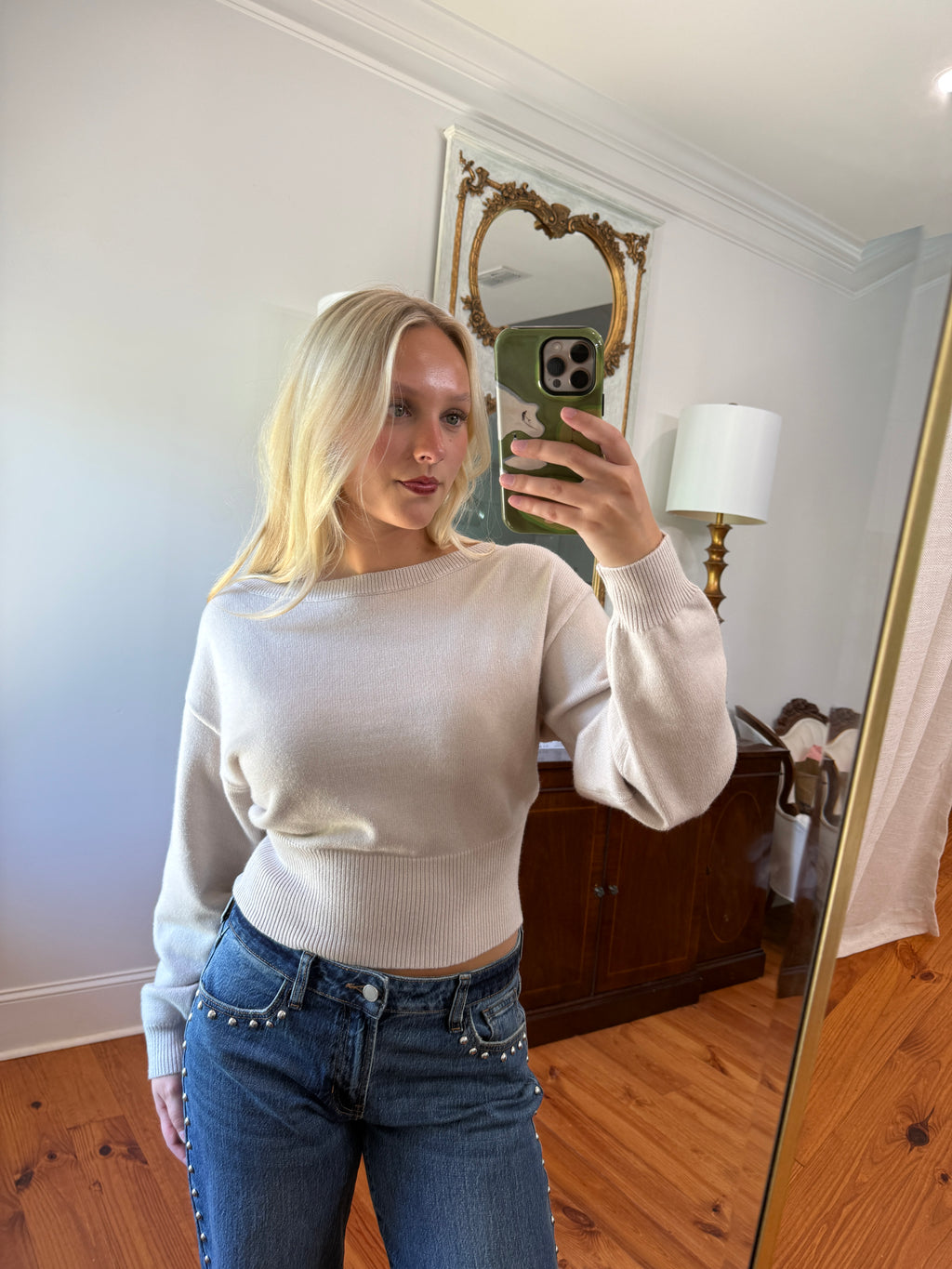 Sylvie Knit Top - Beige