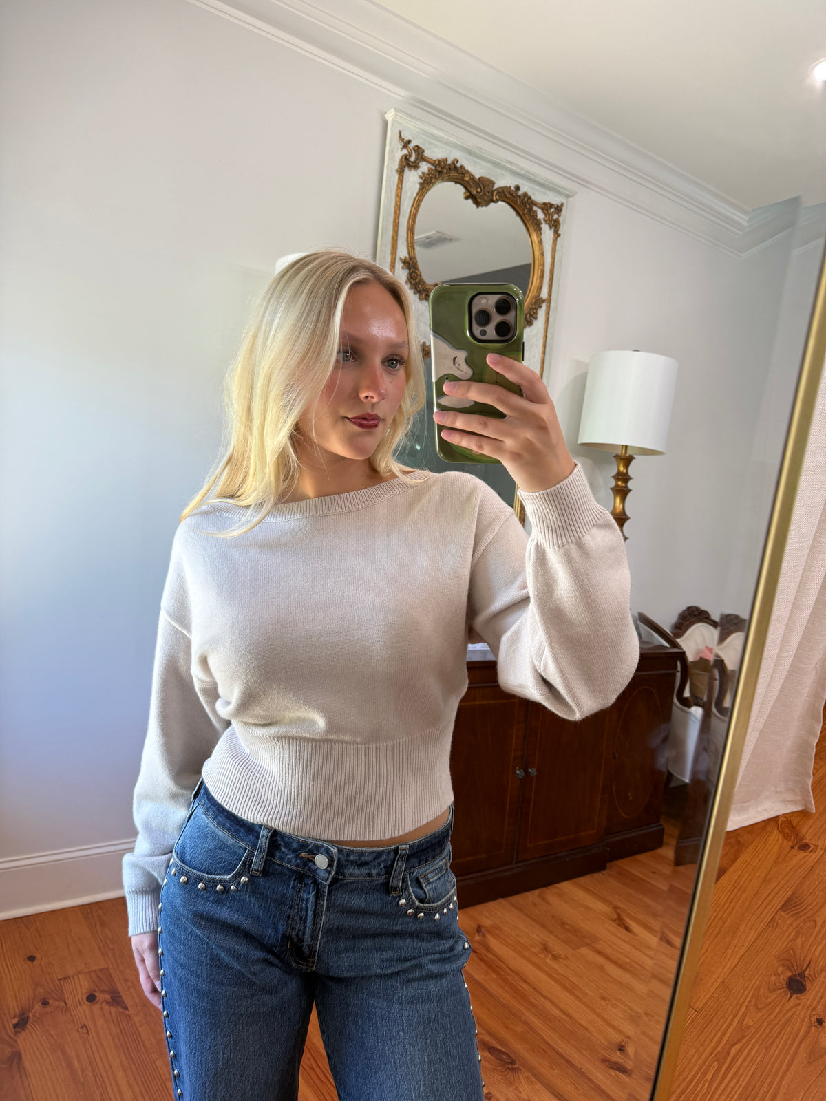 Sylvie Knit Top - Beige