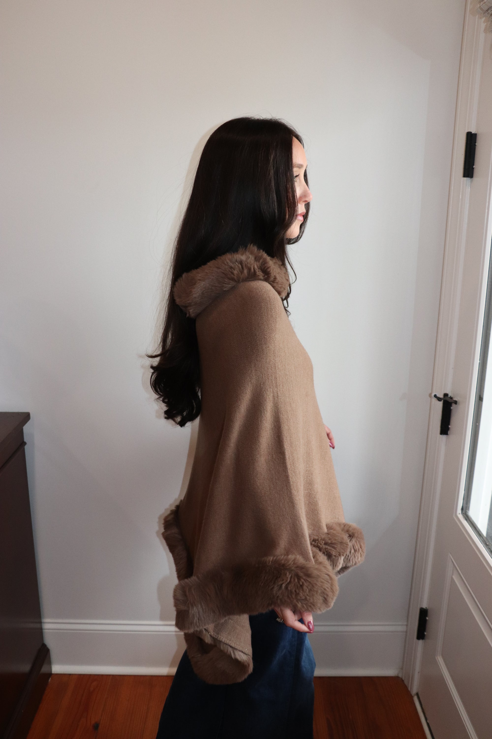 Kimberly Fur Poncho