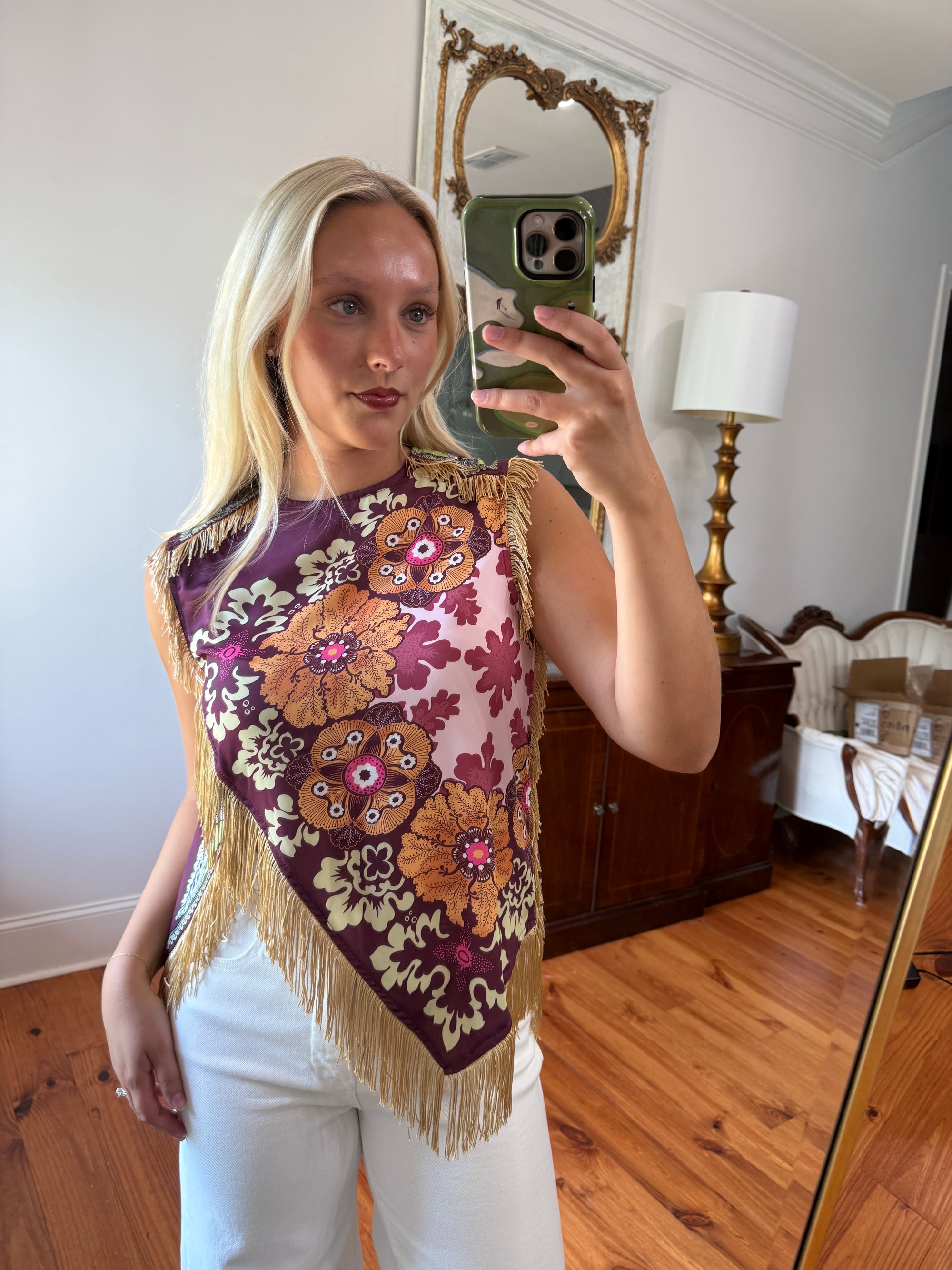 Monarch Fringe Top