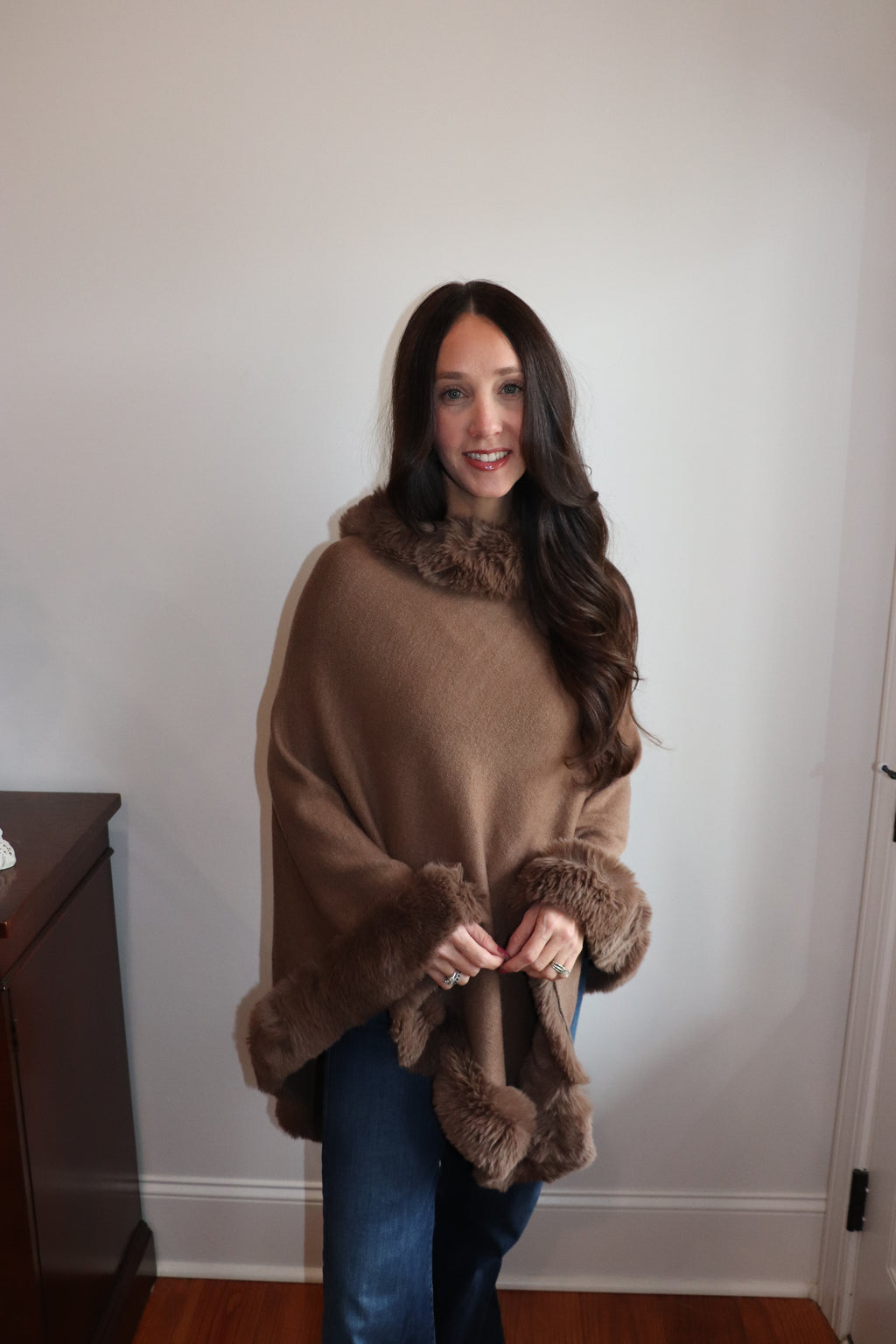 Kimberly Fur Poncho