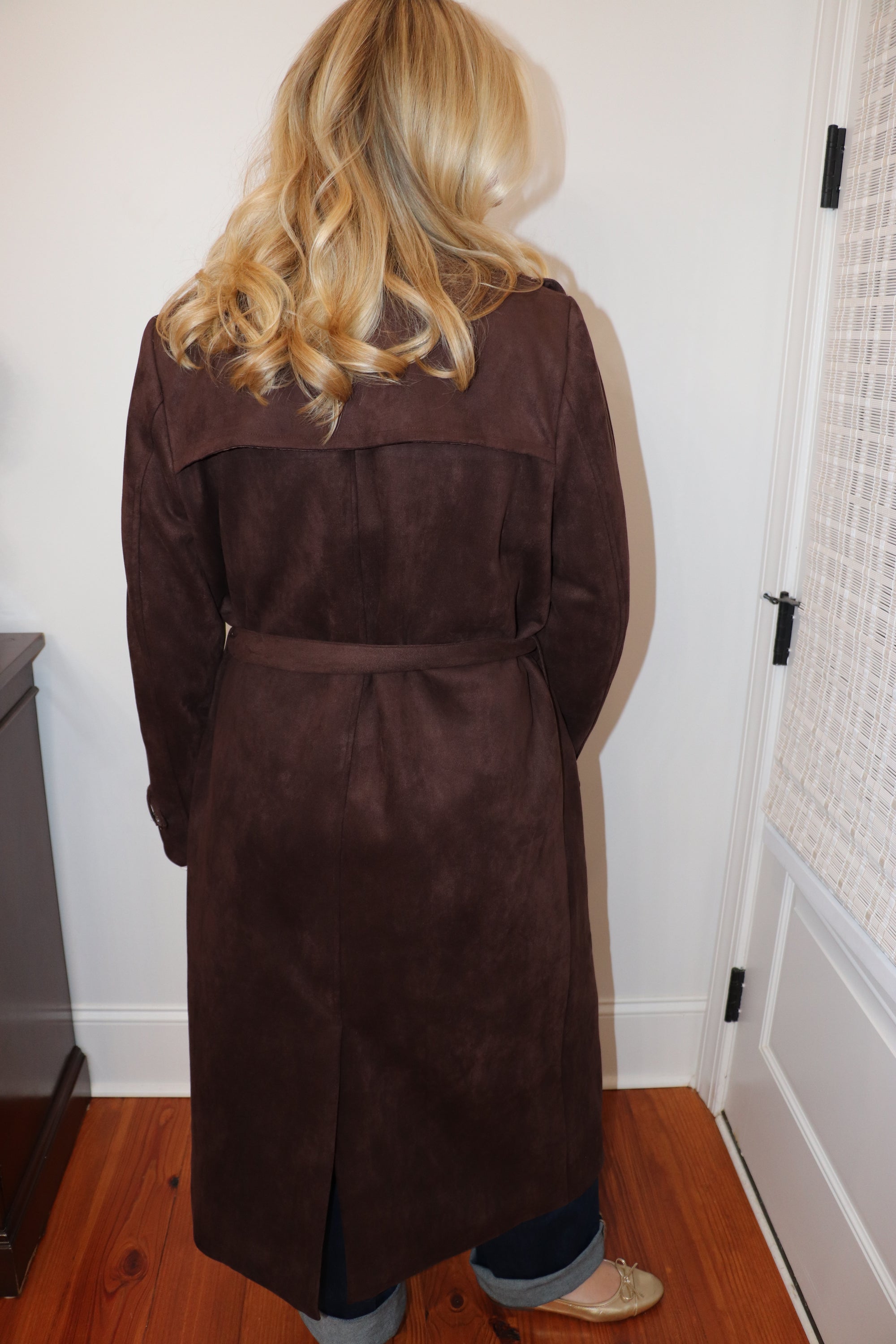 Emerson Suede Trench Coat