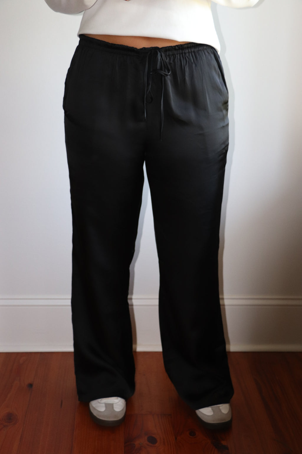Audrey Satin Pant - Black