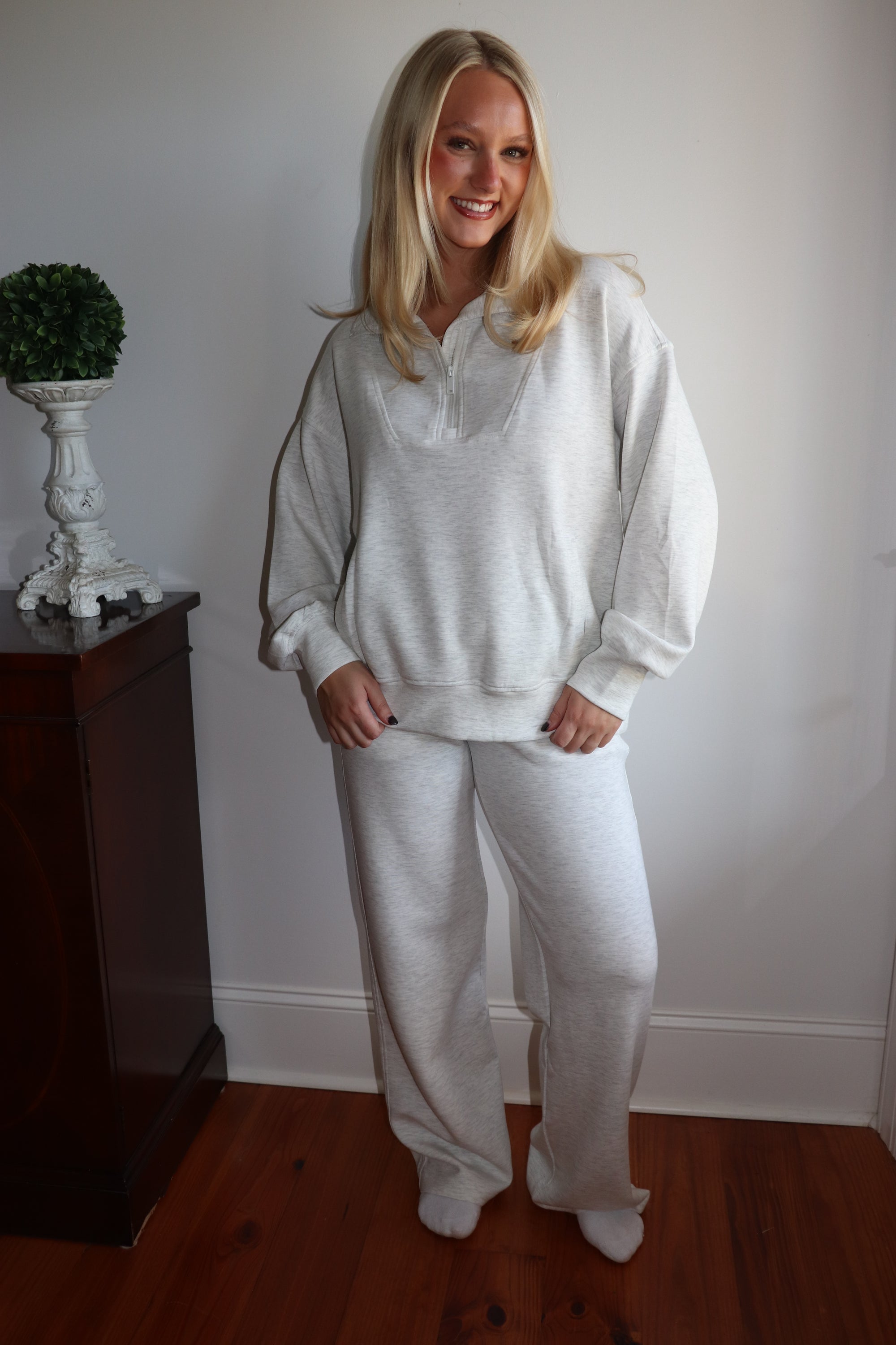 Wren Lounge Pant - Light Heather Grey