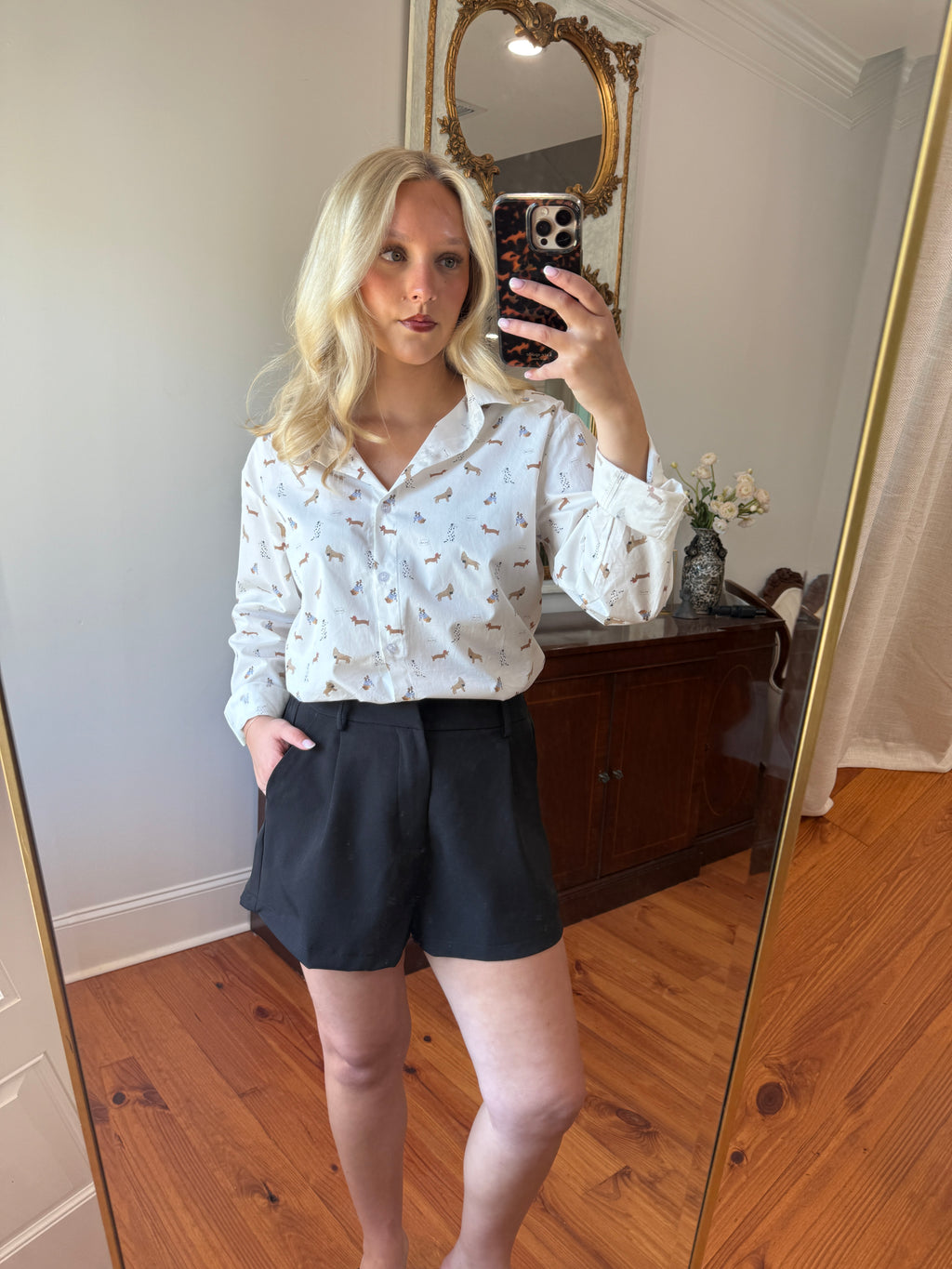 Brigitte Printed Button Down