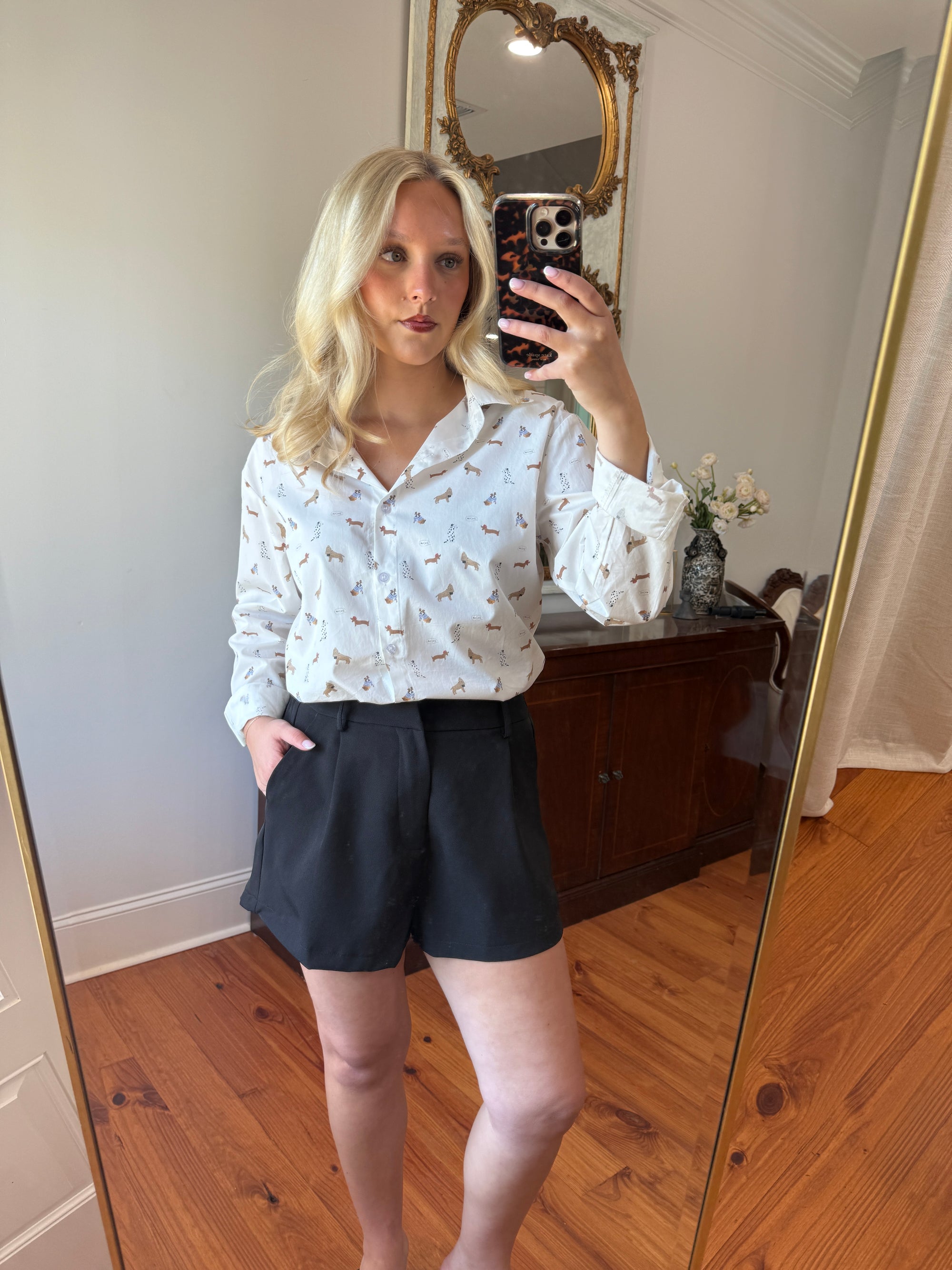 Brigitte Printed Button Down