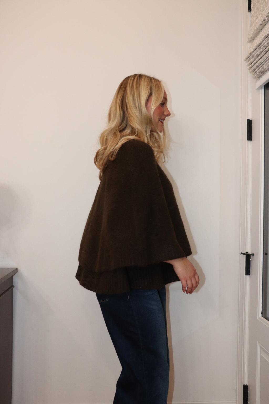 Magnolia Cape Cardigan – Espresso