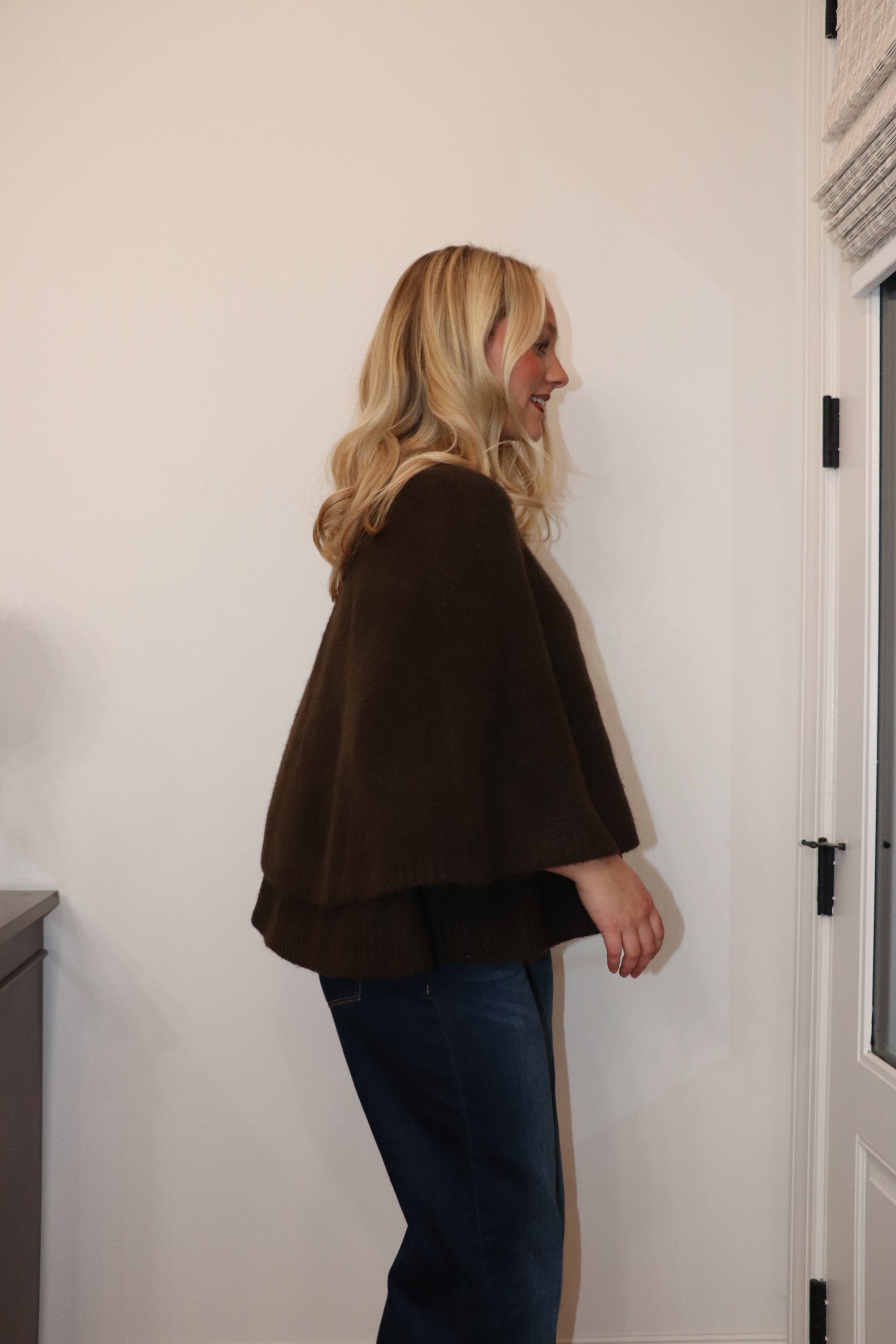 Magnolia Cape Cardigan – Espresso