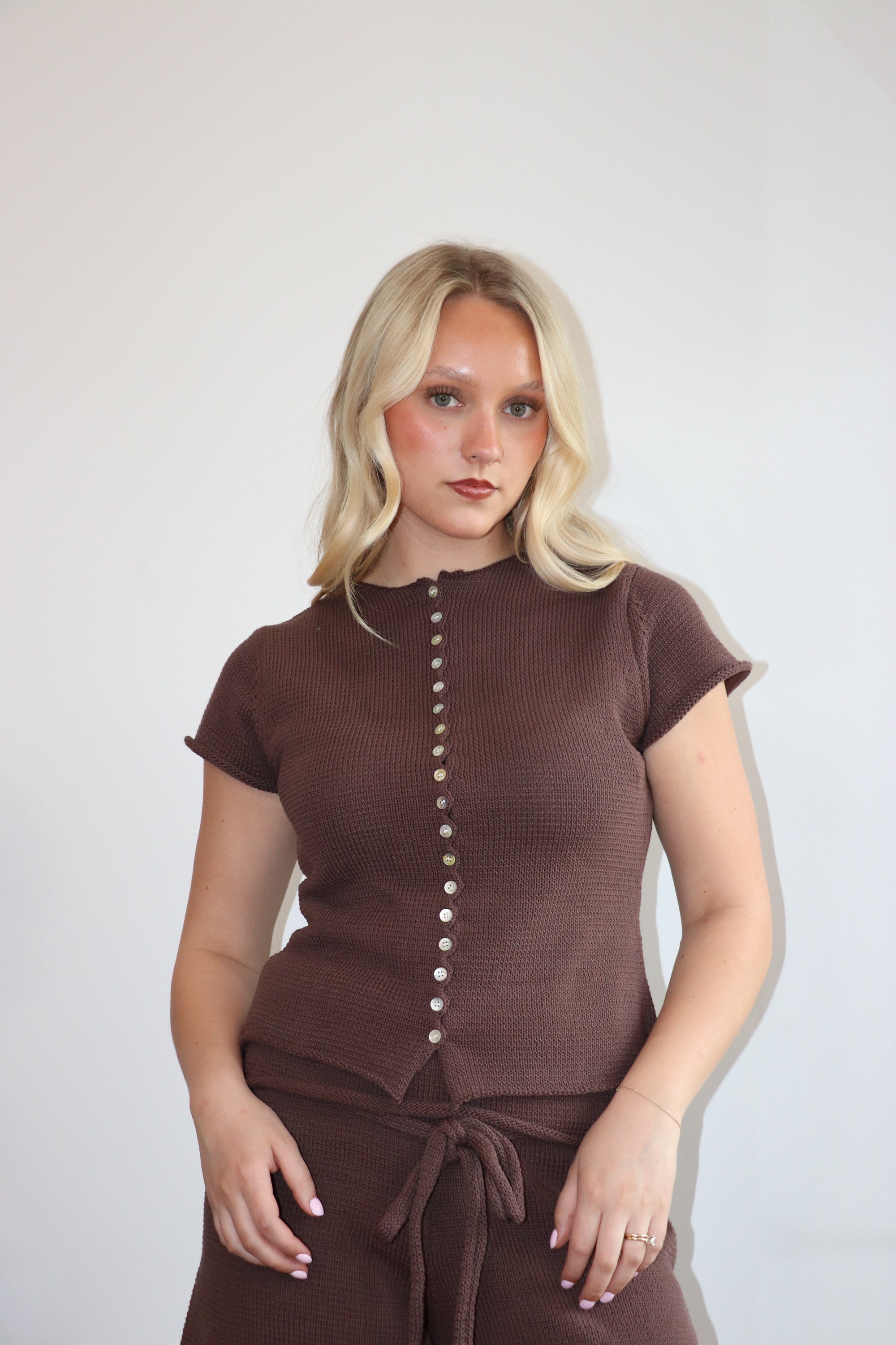 Alana Knit Top - Chocolate