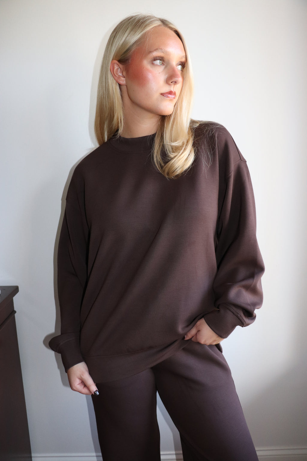 Harlow Mockneck – Espresso