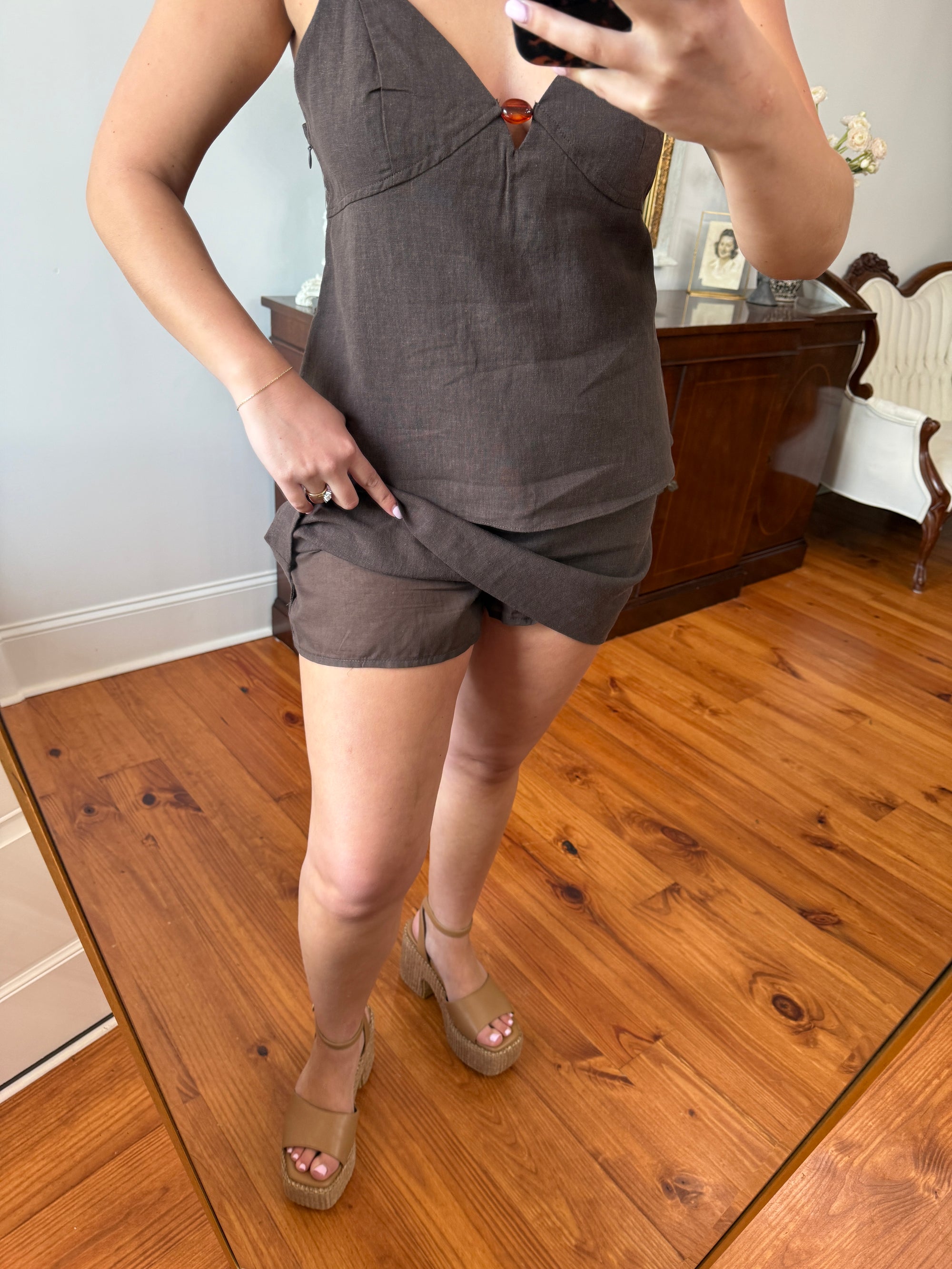 Sabine Linen Mini Skirt