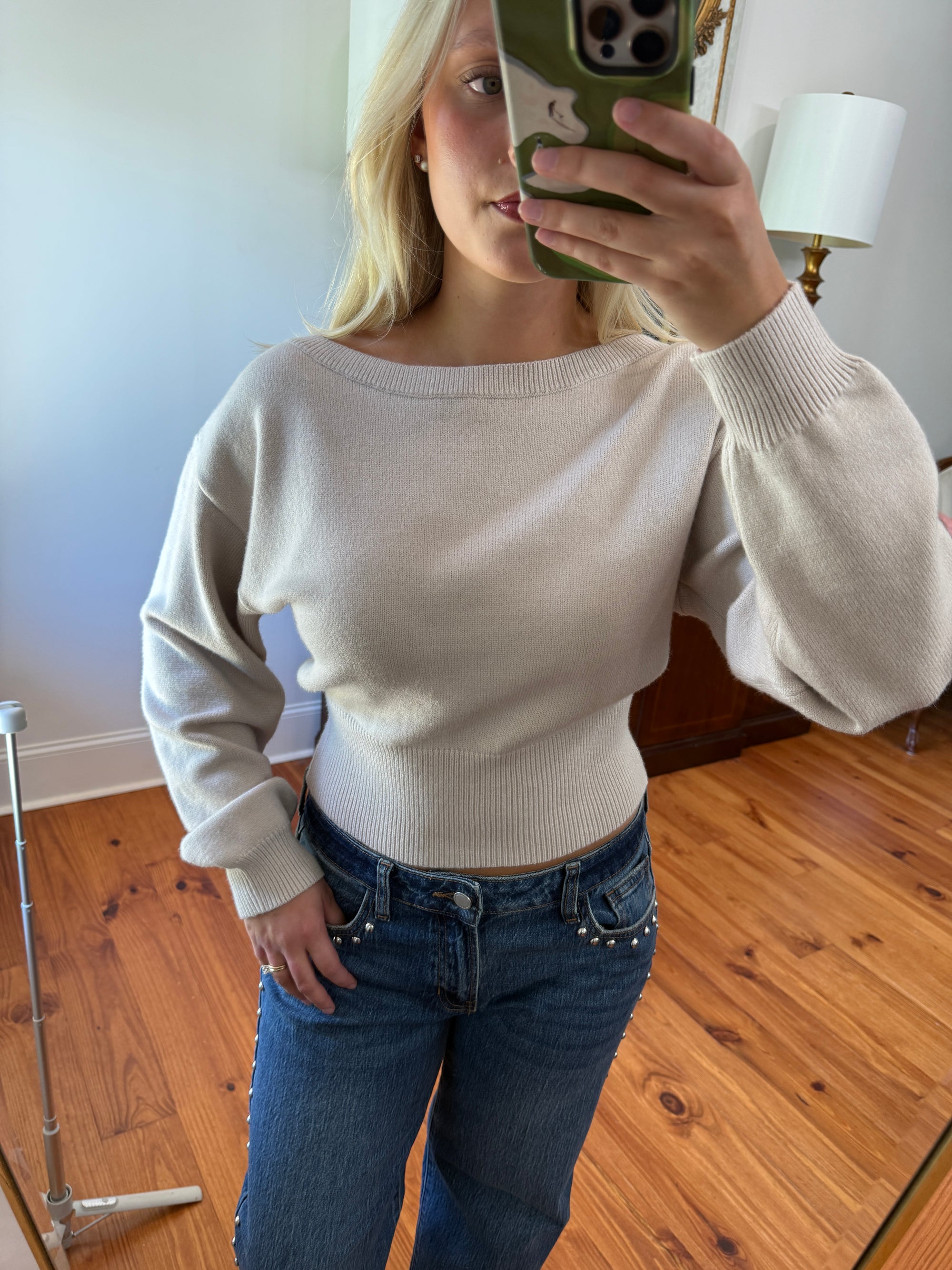 Sylvie Knit Top - Beige