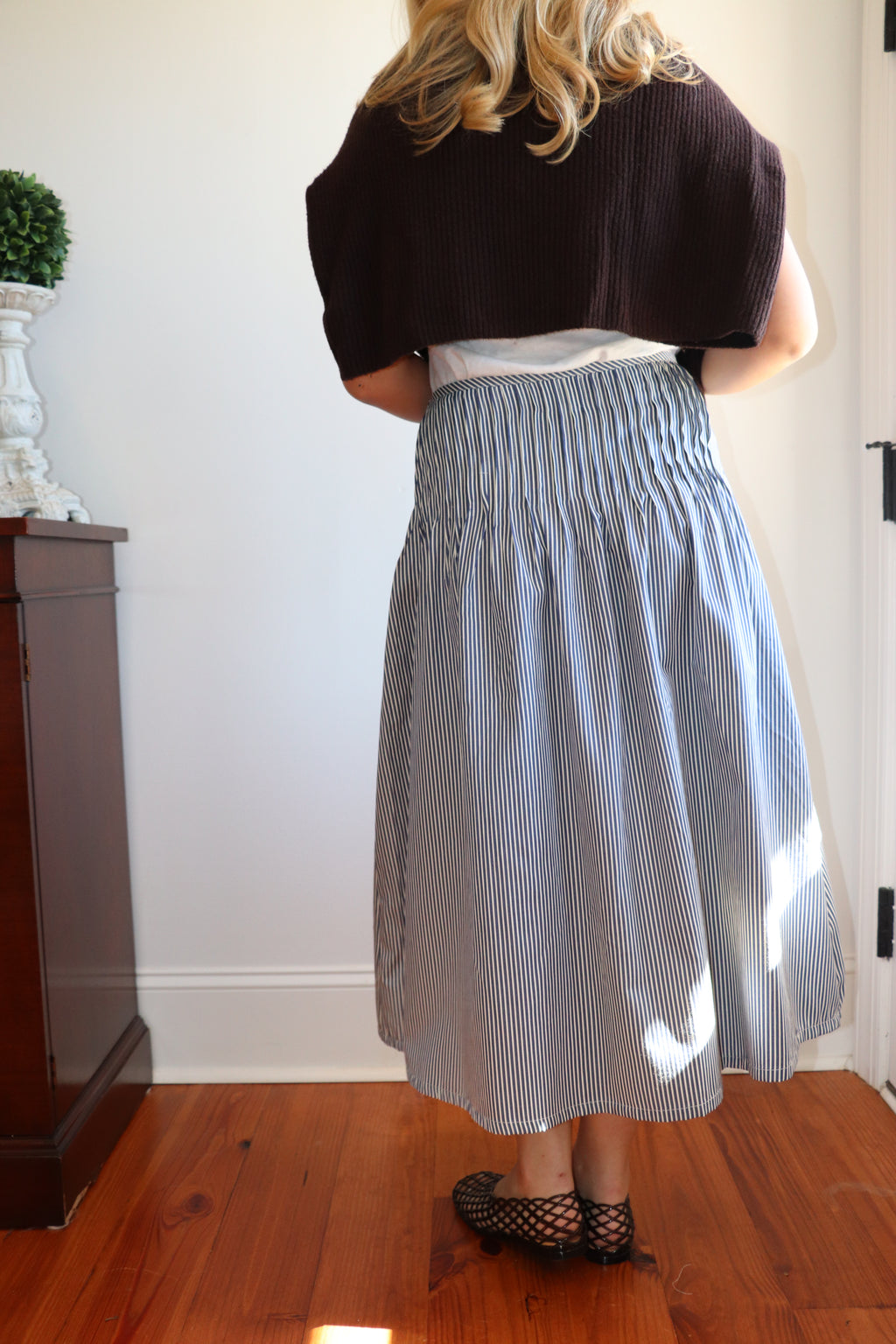 Kathleen Pinstripe Skirt