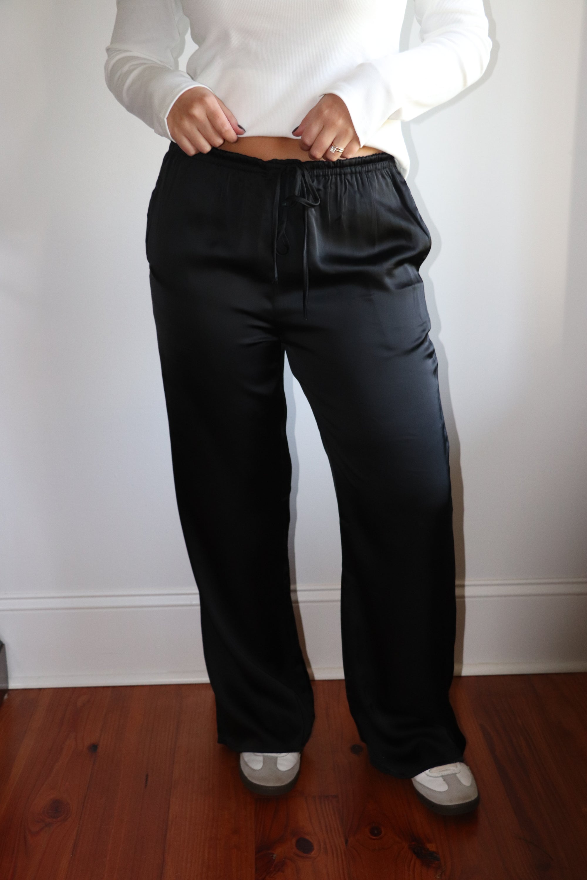 Audrey Satin Pant - Black