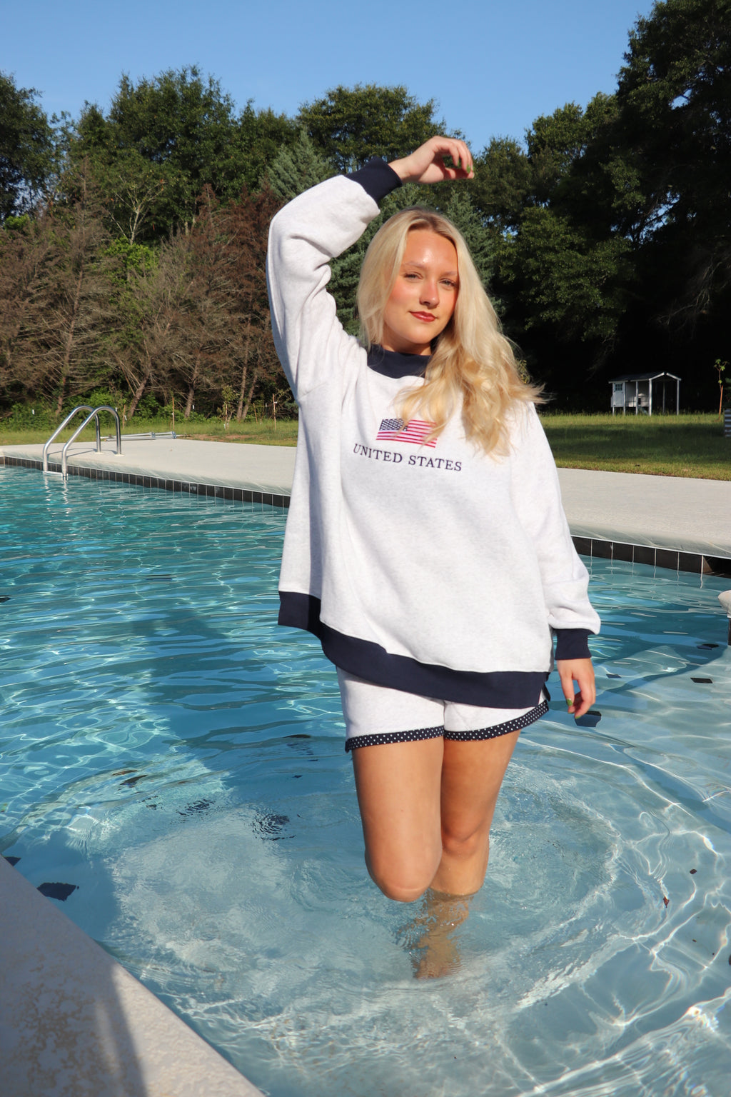 USA Flag Mockneck Sweatshirt
