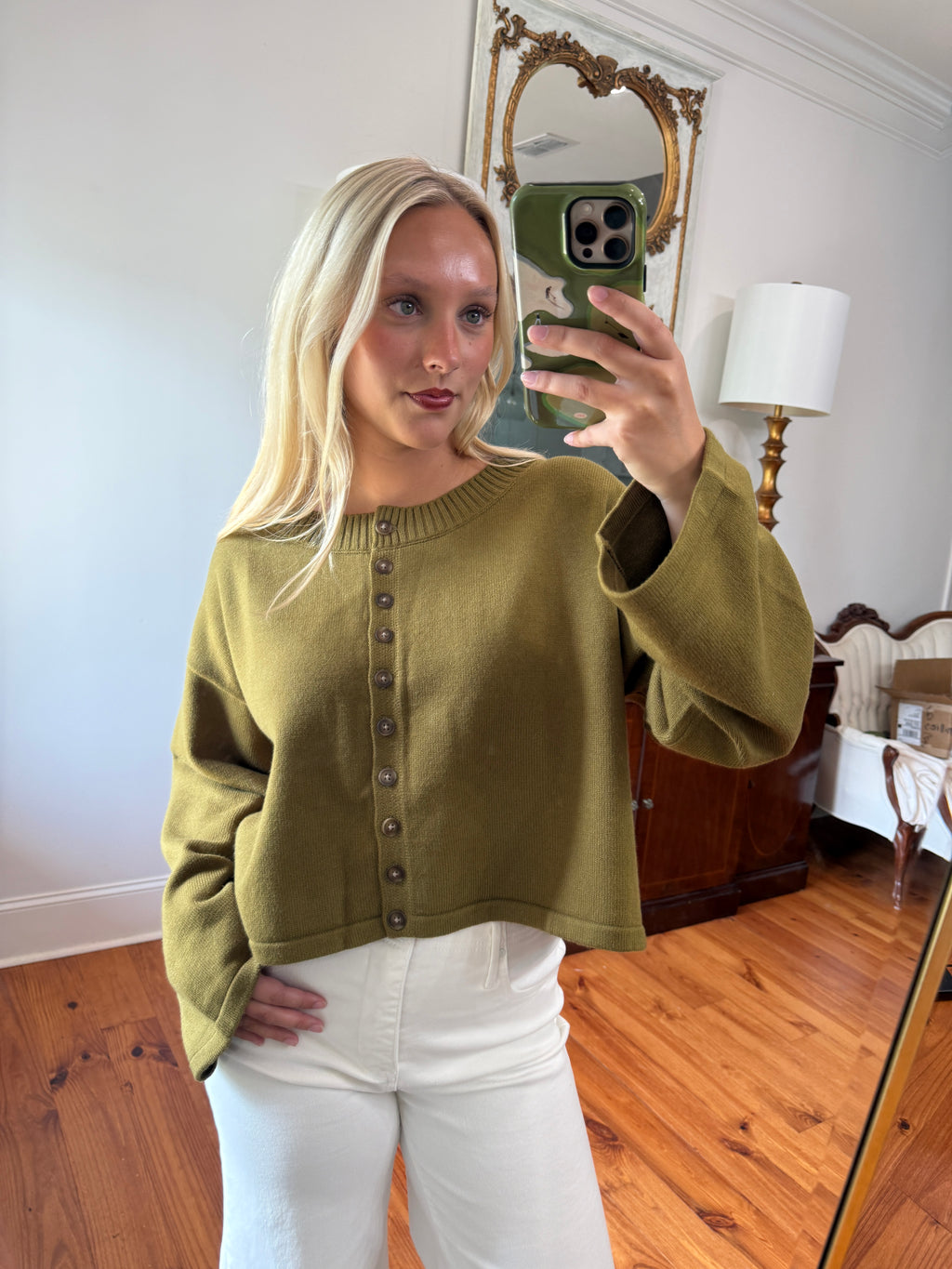 Lenora Cardigan - Olive