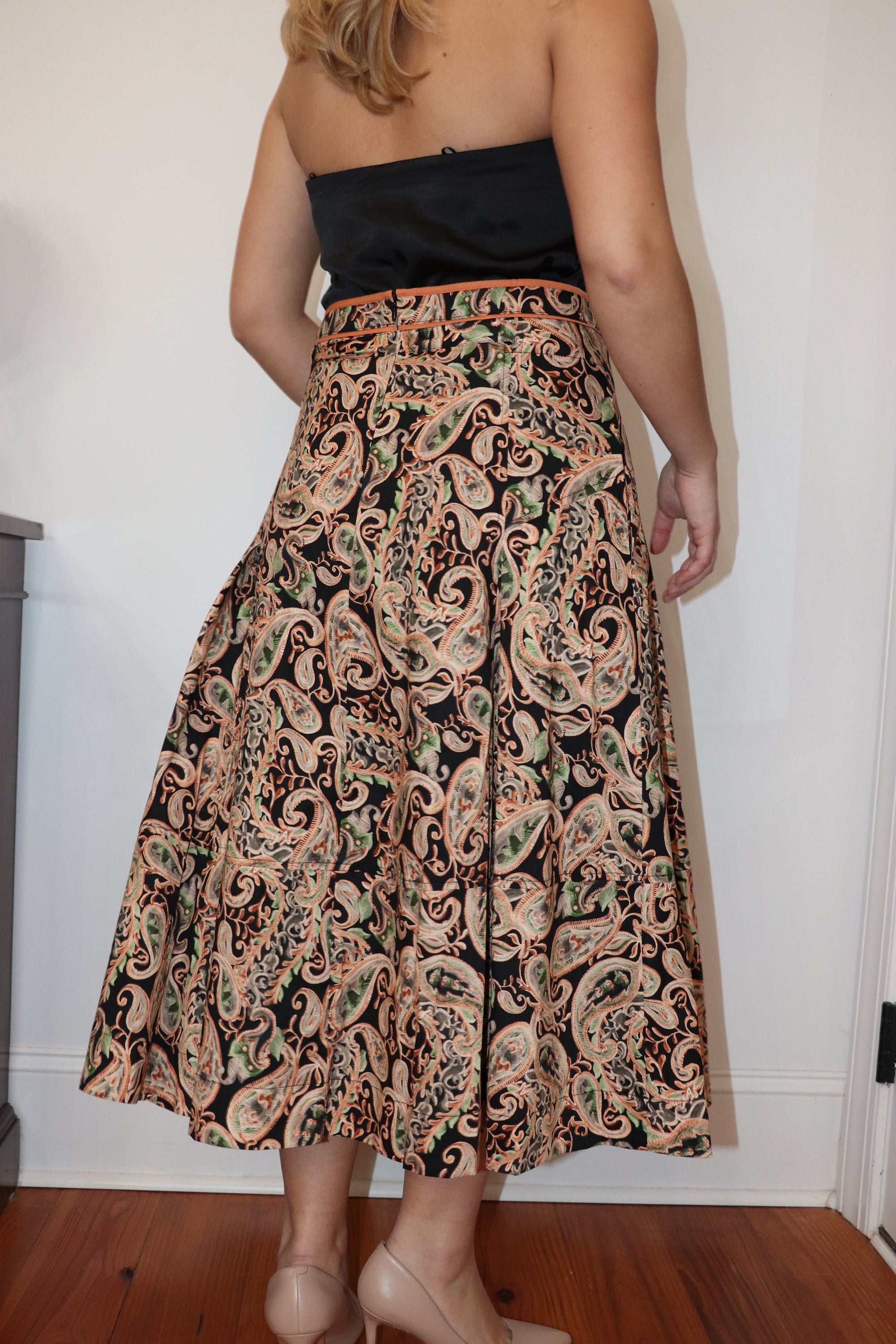 Paisley Midi Skirt