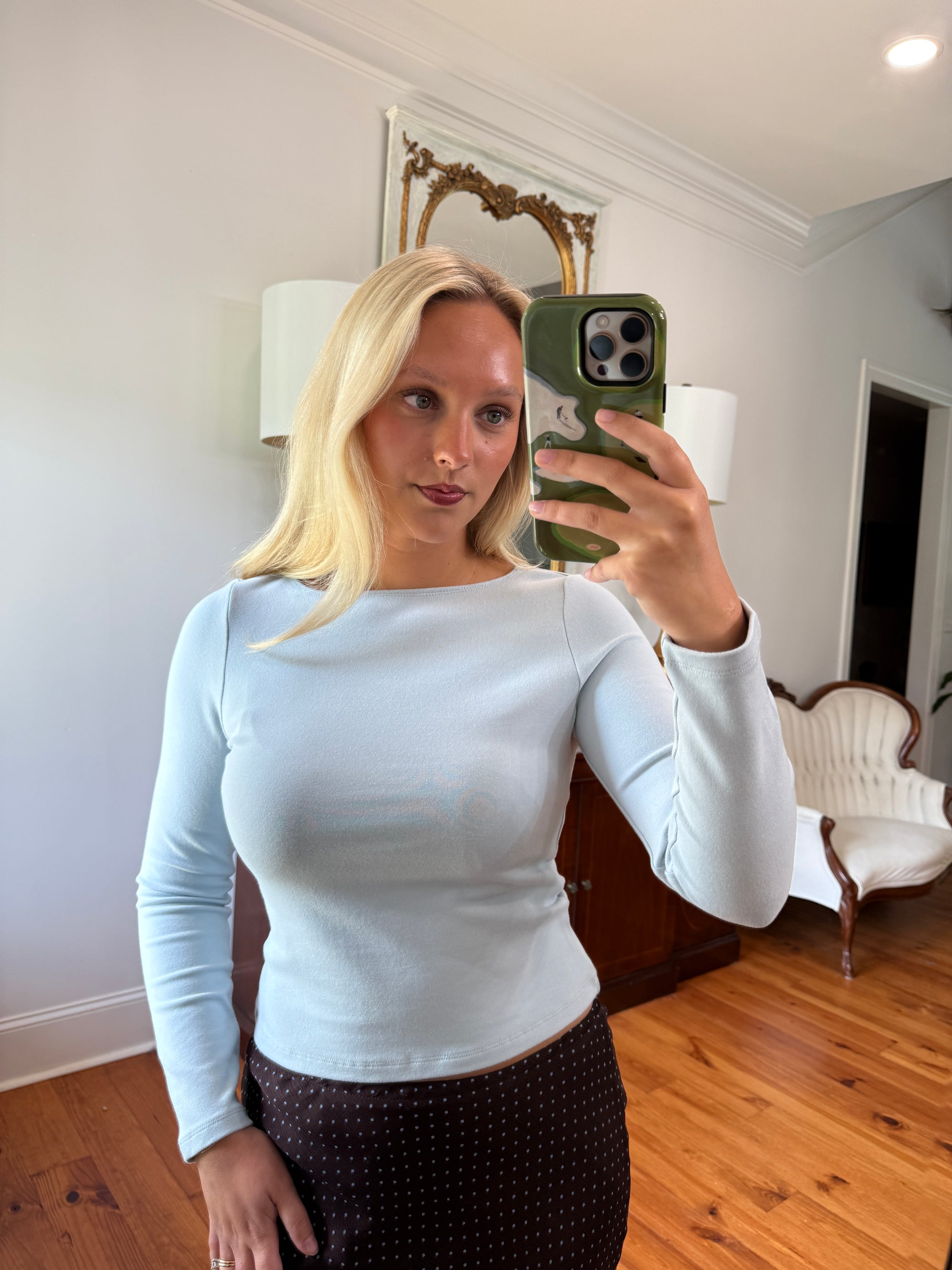Martina Top - Light Blue