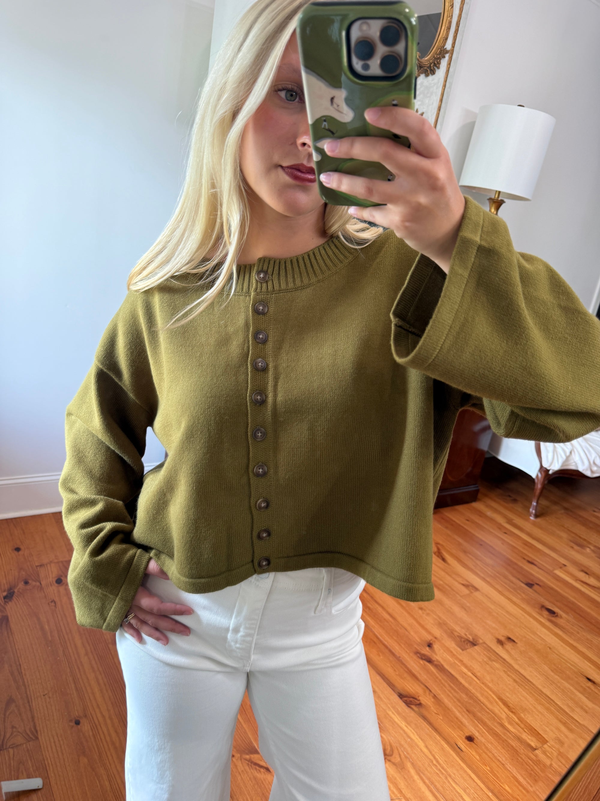 Lenora Cardigan - Olive