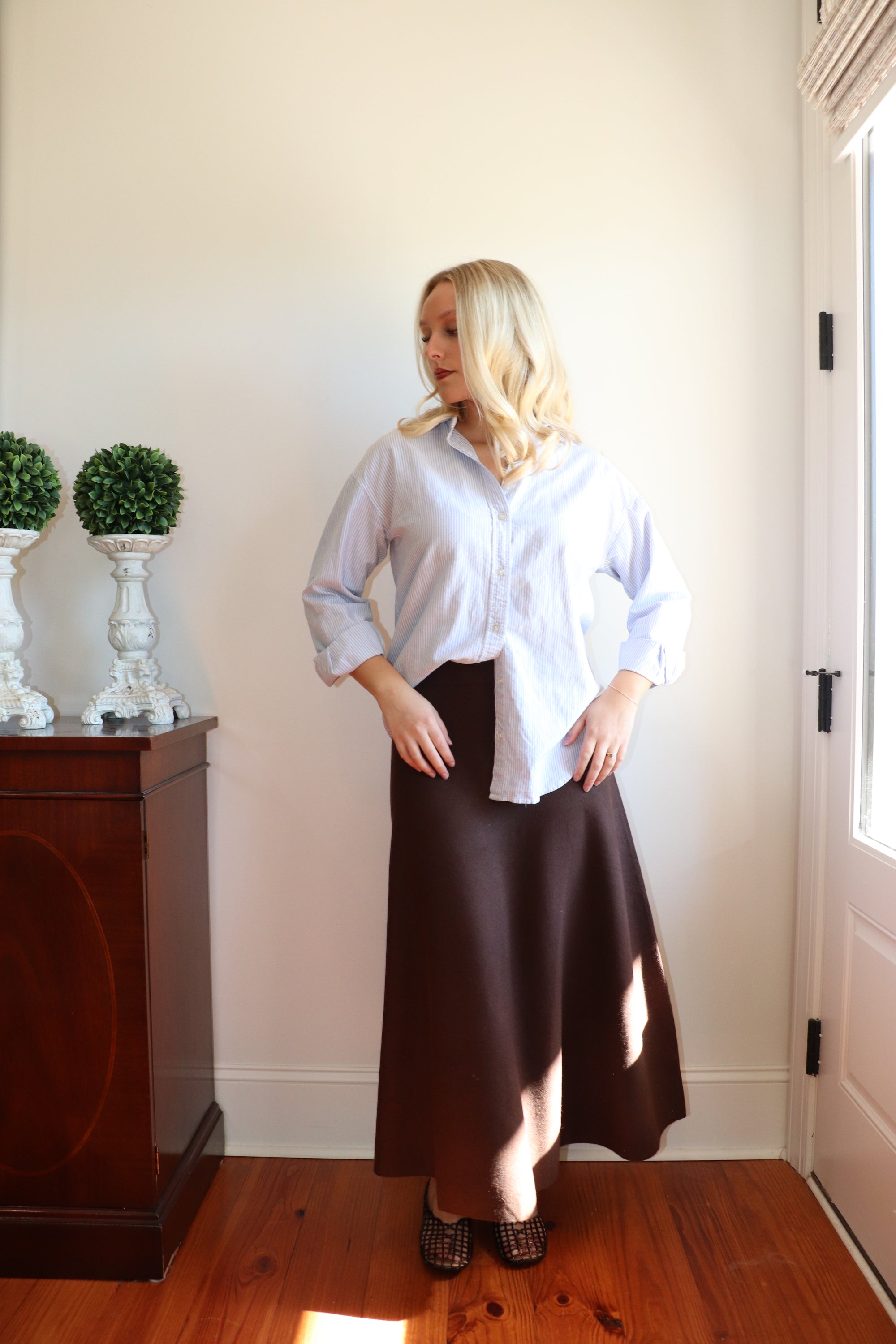 Etta Knit Skirt - Chocolate