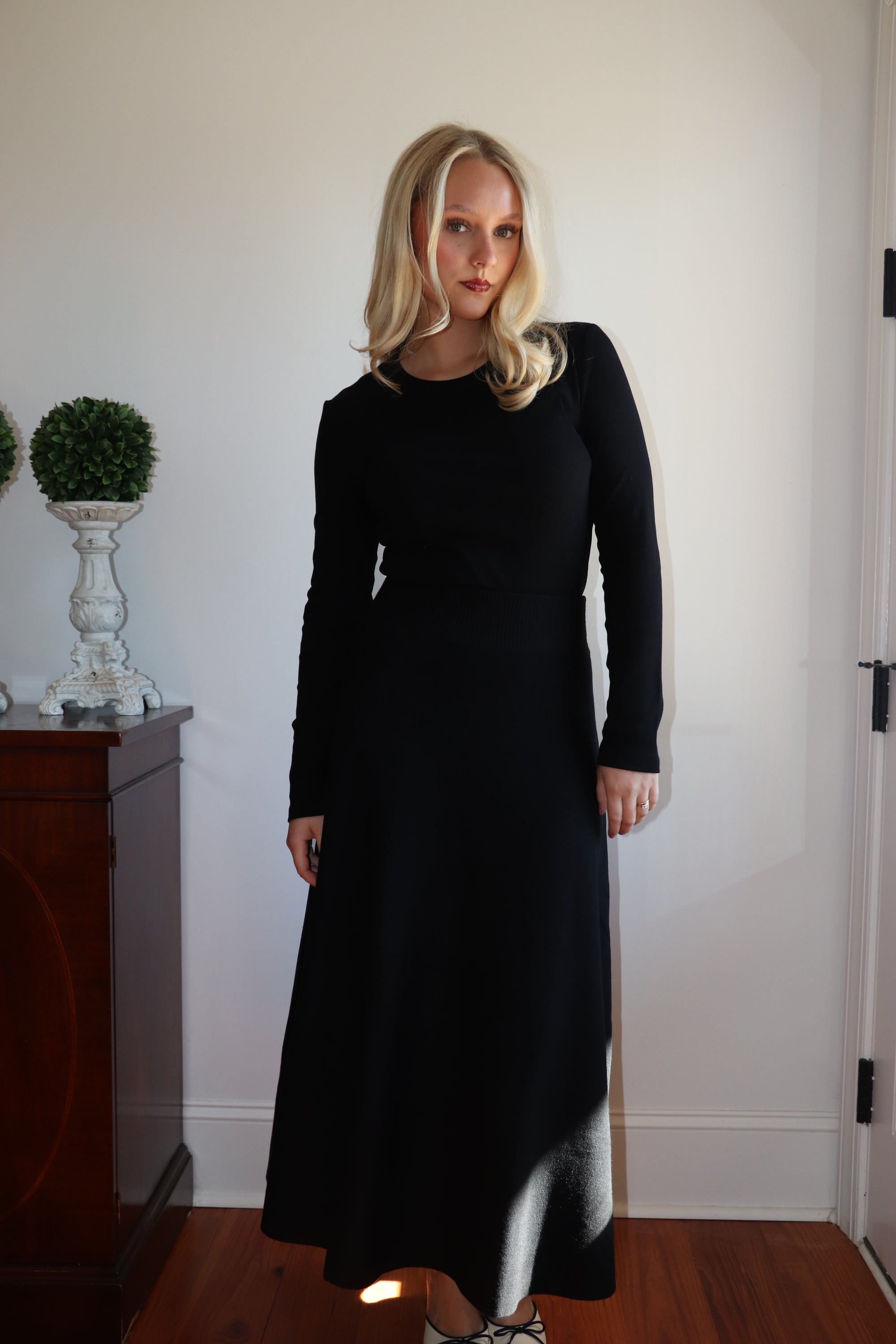 Etta Knit Skirt - Black